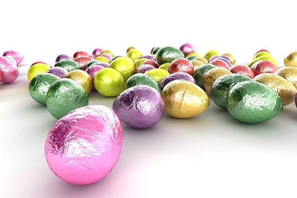 Easter Eggs Close Up stock photo