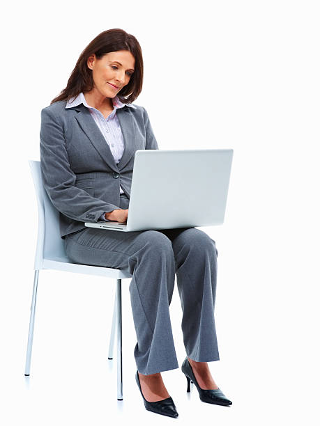 istock Business woman working on laptop 183783390