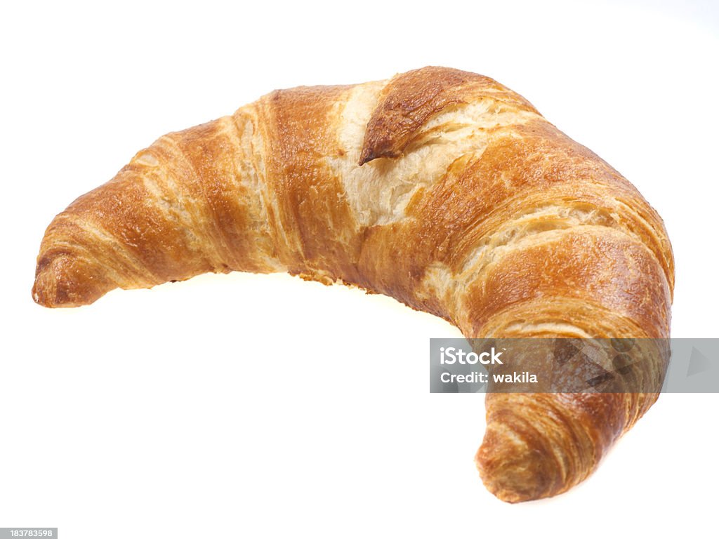 croissant auf weißem Hintergrund - Lizenzfrei Backen Stock-Foto