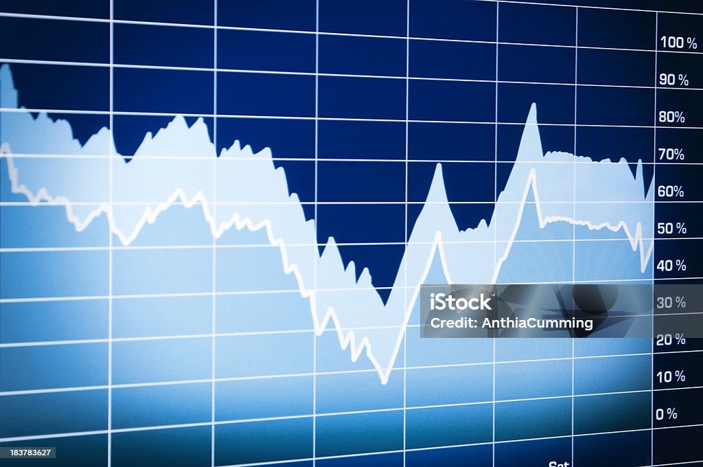 Best Performance Graph Blue Performance Graph On A Computer Screen Stock Photo - Download ...