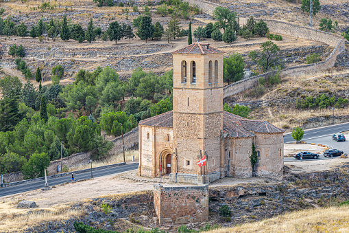 A cataholic roman-gothic style church built in the 13th century close to the city of Segovia.