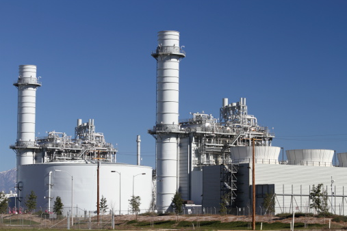 Typical Gas Turbine Power Plant in California.