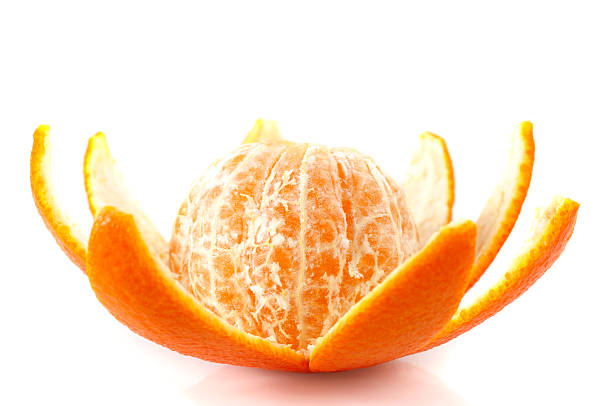 신선한 온주귤 후르트 - peeled orange fruit tangerine 뉴스 사진 이미지