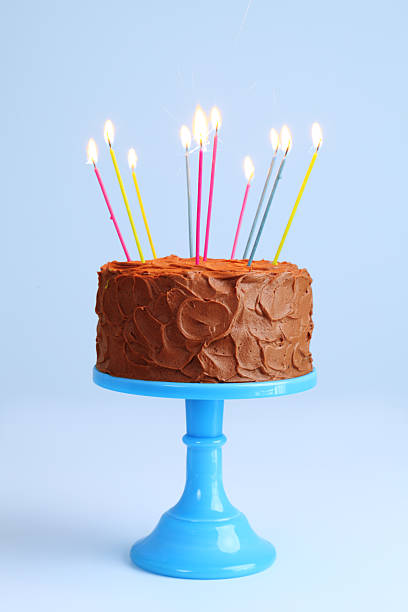 istock Birthday Cake With Sparkly Candles 183784154