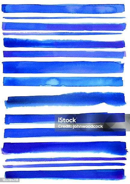 青色のテクスチャード加工ストライプ - 水彩画のベクターアート素材や画像を多数ご用意 - 水彩画, 縞模様, 線