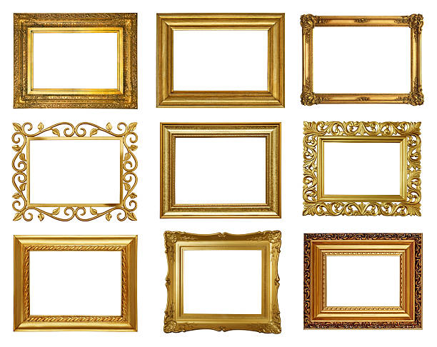 istock Set 4 Of Antique Gold Frames 183784355