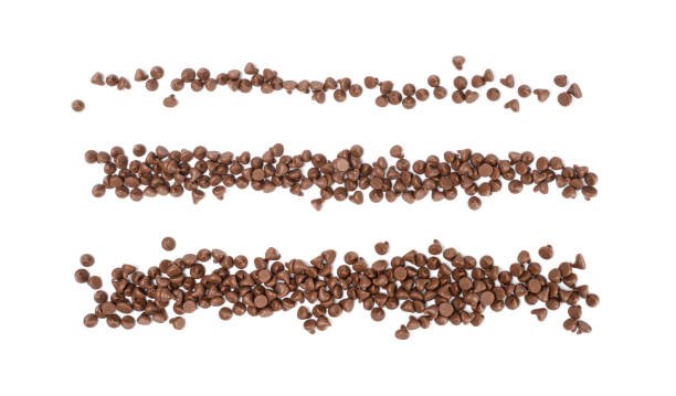 istock Chocolate Chips Isolated, Scattered Chocolate Sprinkles, Decorative Cocoa Drops, Cookie Decoration Ingredient 1837845181