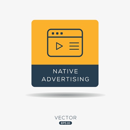 Native Advertising Icon, Vector sign.