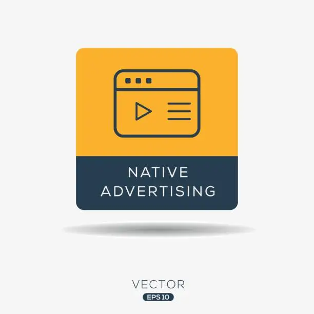 Vector illustration of Native Advertising Icon
