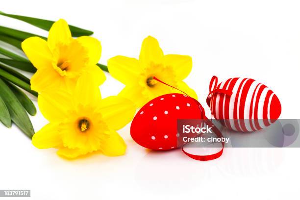 Foto de Ovos De Páscoa Com Narcisos e mais fotos de stock de Amarelo - Amarelo, Arranjo, Beleza