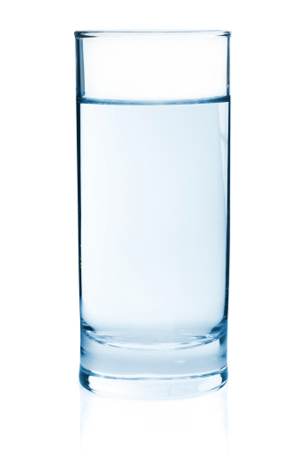 Glass of water on white background.Related pictures: