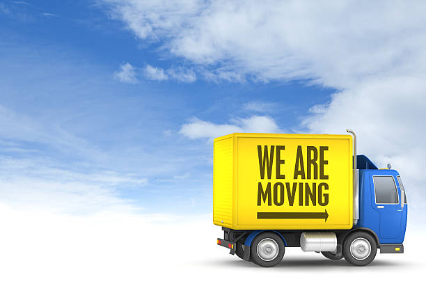 estamos mudando. - moving van moving office moving house truck - fotografias e filmes do acervo