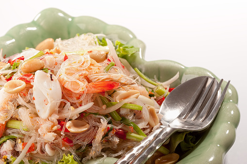 Thai seafood glass noodle salad.