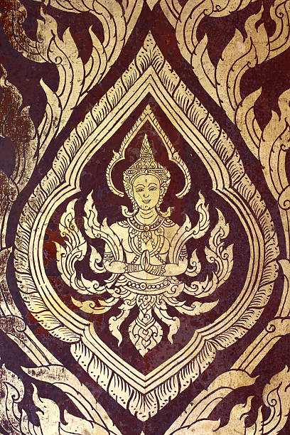 istock Buddhist fresco in a temple 183793570