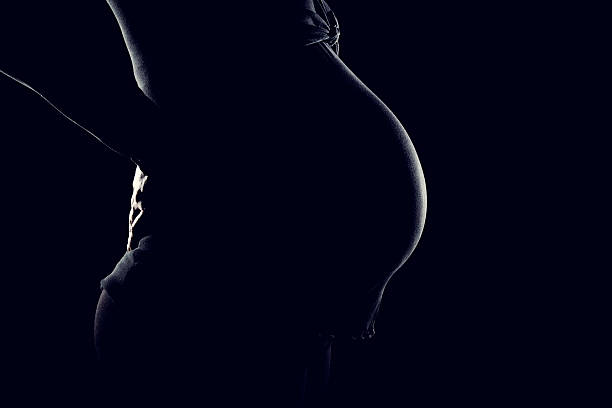 istock Pregnant Woman-Low Key 183793927