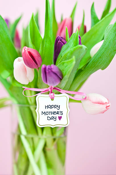 istock Tulips with Mother's Day Card 183793956