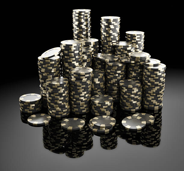 Piles of Royal Poker Chips