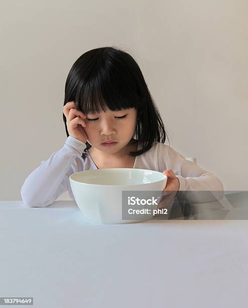 Young Asian Girl Doesnt Like Her Food Stock Photo - Download Image Now - No Appetite, Child, Asian and Indian Ethnicities