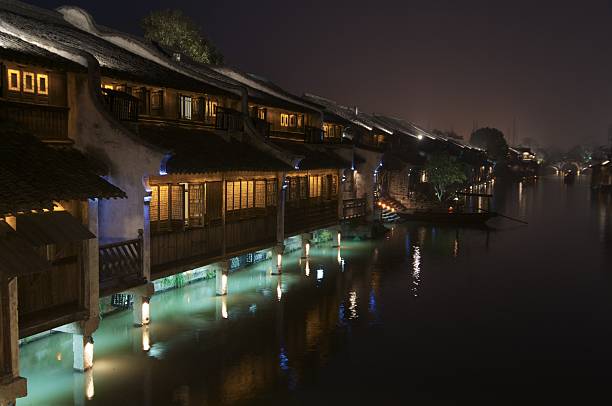 Água cidade-Wuzhen, China - fotografia de stock