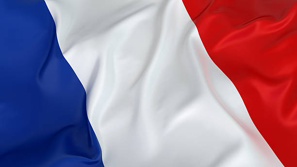 壮大なフランスの国旗 ストックフォト