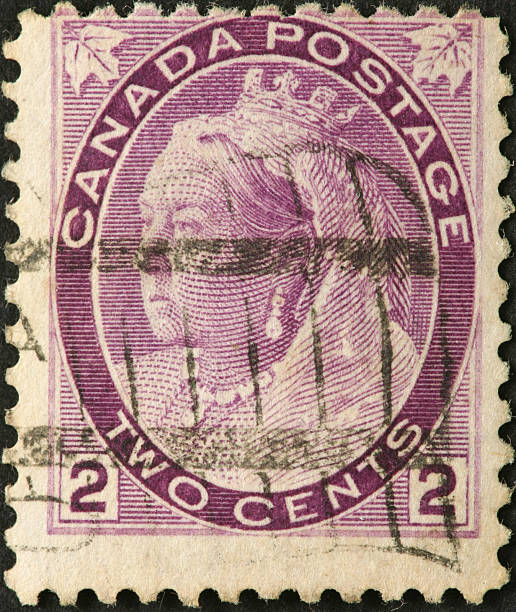 istock Queen Victoria on a very old Canadian postage stamp 183795834