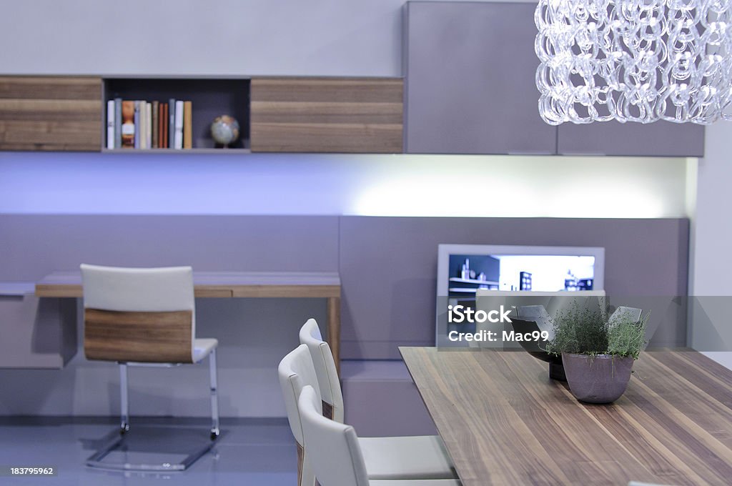 Detail of modern living room Desk Stock Photo