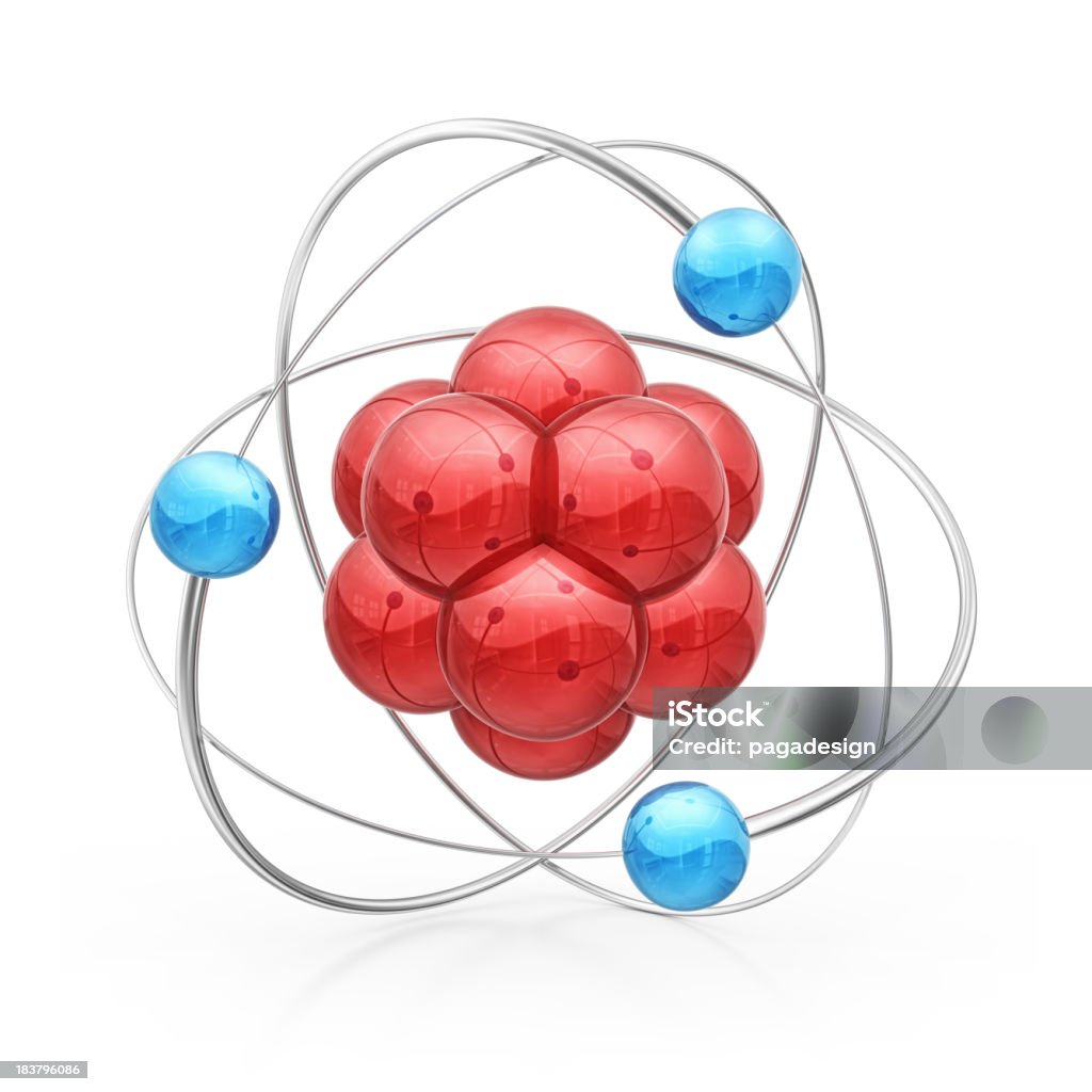 atom isolated atom.3d render. Atom Stock Photo