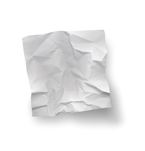 しわ紙注意 - paper crumpled document letter ストックフォトと画像