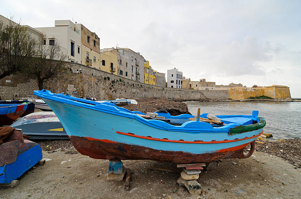 istock Mediterranean fishing boat (Trapani-Italy) 183796368