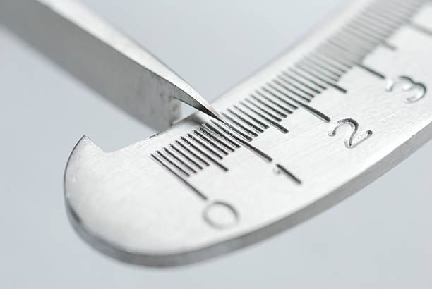 istock A silver metal measuring bar with metal pointer for accuracy 183796637