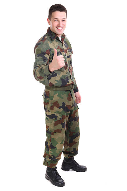 istock Soldier showing one thumb up 183796839
