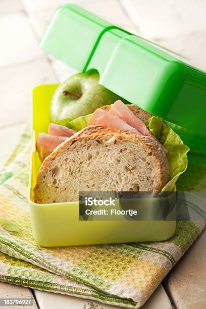 Sandwich Stills Lunchbox Stock Photo - Download Image Now - Lunch Box, Sandwich, Ham