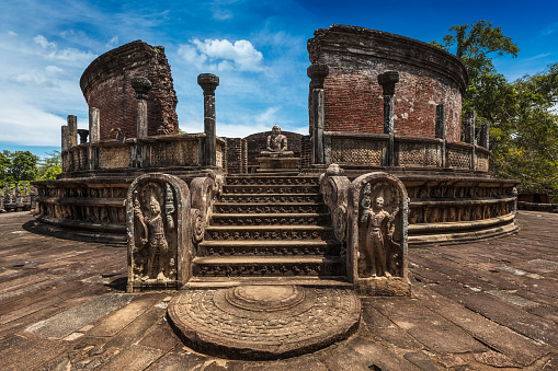 Ancient Vatadage (Buddhist stupa) in Polonnaruwa, Sri Lanka