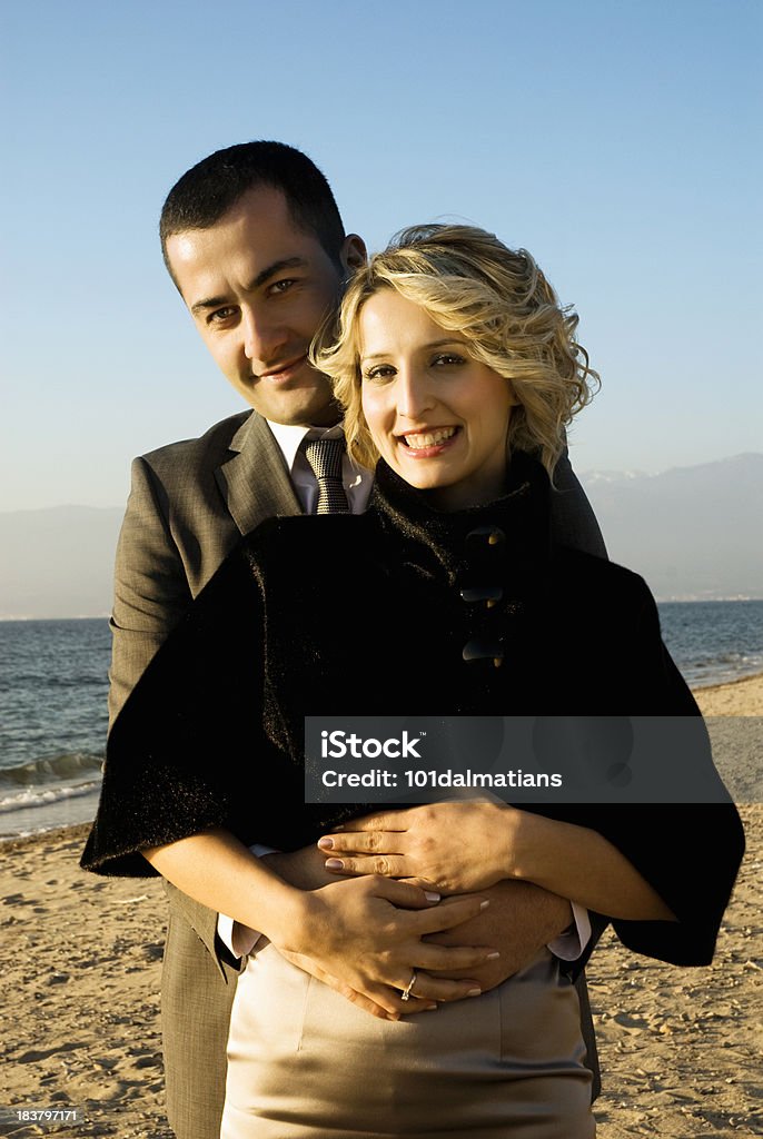 Elegante Casal na praia - Royalty-free Festa na praia Foto de stock