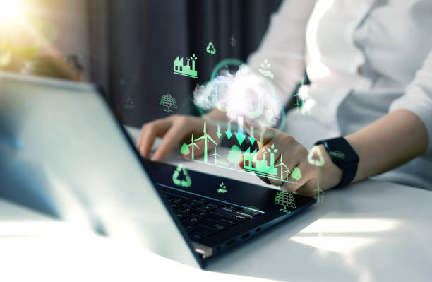 istock Renewable energy-based green businesses can limit climate change and global warming.Sustainable development and green business based on renewable energy. Reduce CO2 emission concept. 1837972755