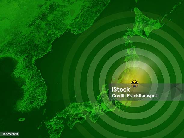 Mappa Di Giappone Disastro Nucleare Di Fukushima - Fotografie stock e altre immagini di Fukushima City - Fukushima City, Centrale nucleare, Contaminazione radioattiva