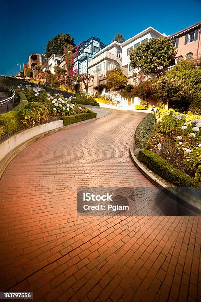 Usa California San Francisco Car On Lombard Street Stock Photo - Download Image Now