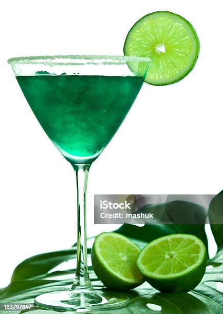 Cocktail Verde E Verdelima - Fotografias de stock e mais imagens de Cocktail - Cocktail, Cor verde, Tequila - Bebida Branca