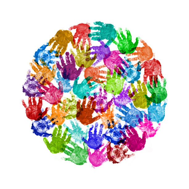 istock Circle of Baby Handprint 183798966