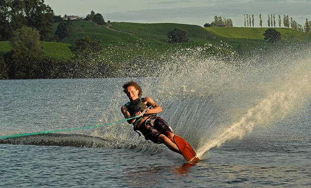 waterskiing stock photo