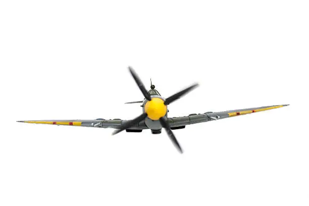 Supermarine Spitfire FAR WWII Aircraft from front on white