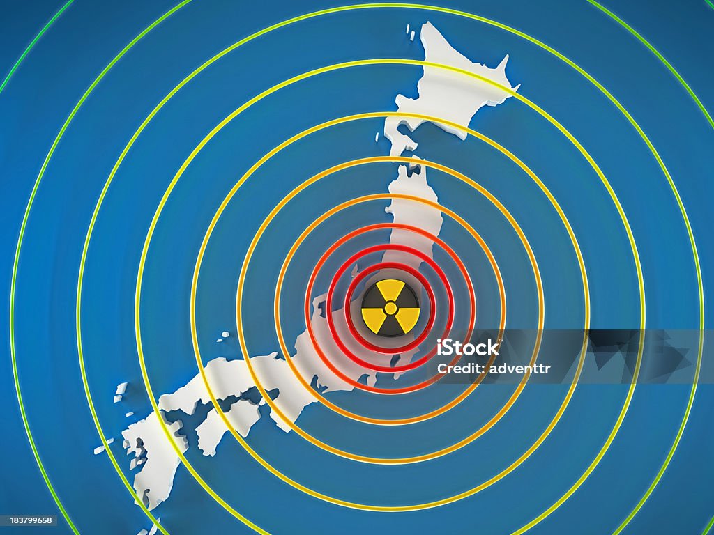 데인저러스 방사선 수준을 일본 - 로열티 프리 후쿠시마 현 스톡 사진