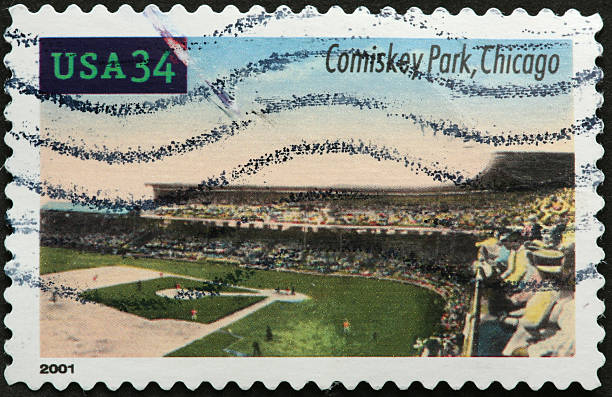 istock old Comiskey Park, Chicago on a postage stamp 183799783