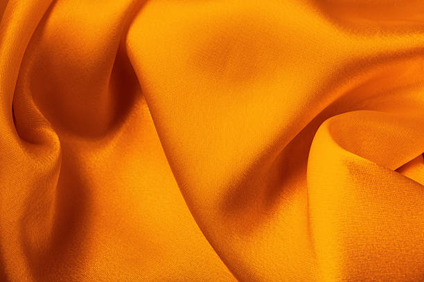 Orange yellow satin stock photo