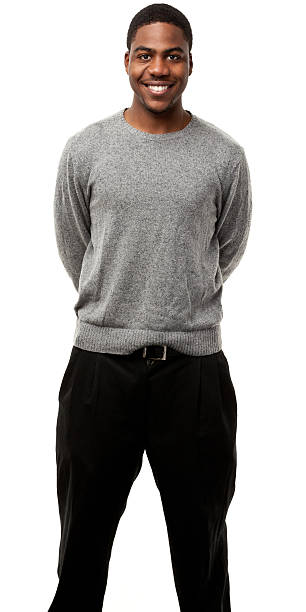 portrait de jeune homme - men sweater excitement satisfaction photos et images de collection