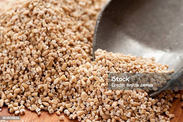 Closeup Of Steel Cut Oats And Scoop Stock Photo - Download Image Now - Breakfast, Breakfast Cereal, Cereal Plant