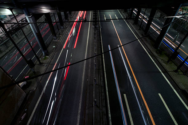 istock Night time traffic in Shibuya 183801017