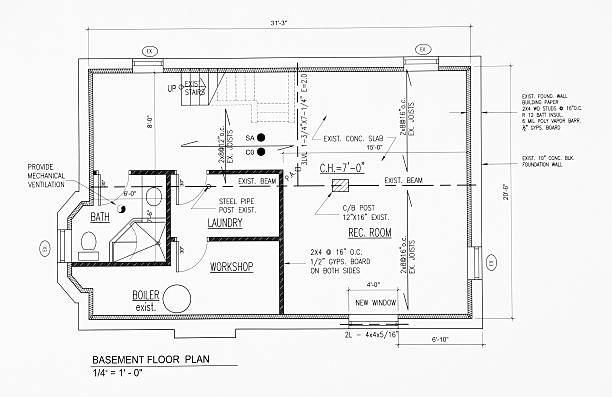 blueprints vector art illustration
