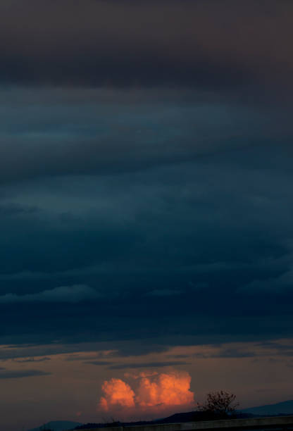 Evening sky with clouds.