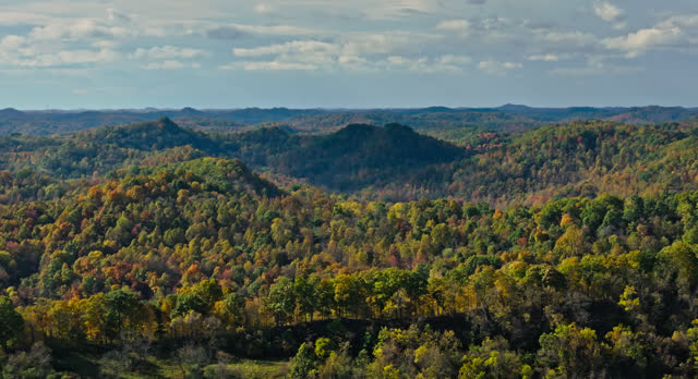 Luscious Natural Landscape near Frametown, West Virginia - Aerial